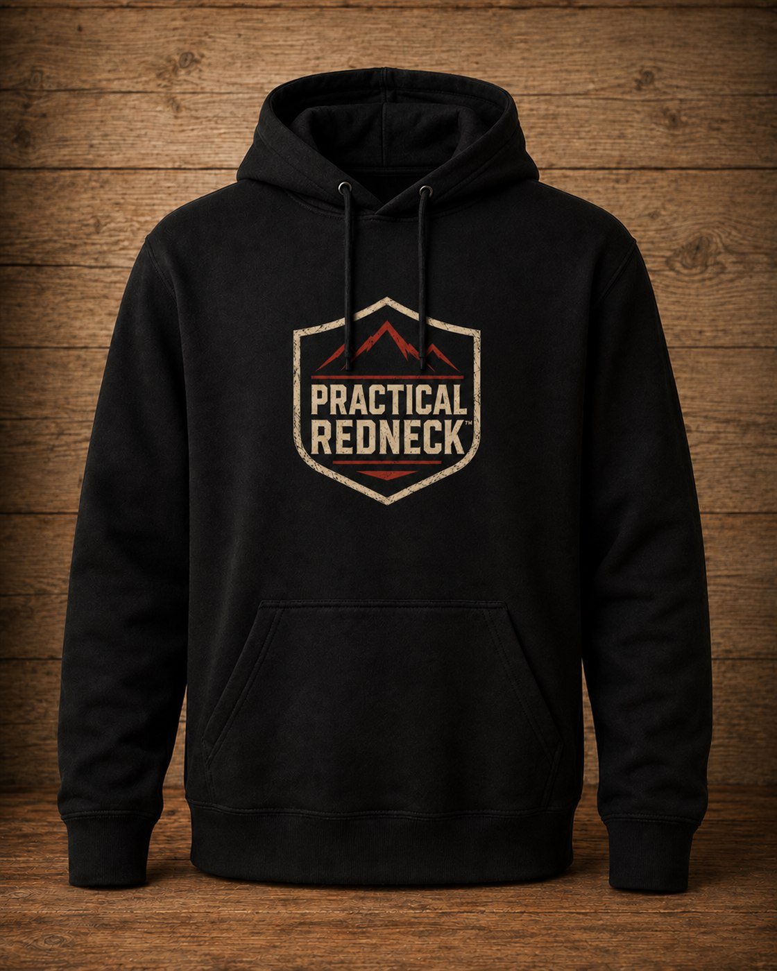 Practical Redneck Mountain Badge Hoodie